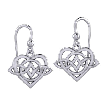 Celtic Symbol of everlasting love Eternal Love Sterling Silver Earrings – Timeless Symbol of Love and Devotion by Peter Stone Jewelry TER2189 - Jewelry